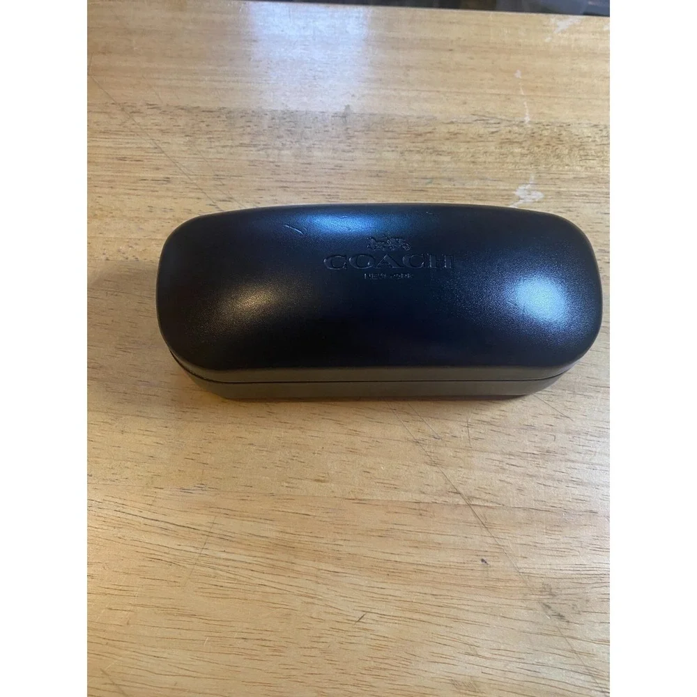 Coach New York Black Hard Shell Eyeglasses Sunglasses Clamshell Case Logo